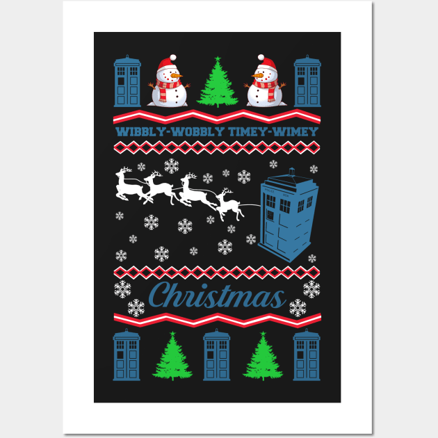 Wibbily Wobbly Timey Wimey Ugly Sweater Wall Art by SolarFlare